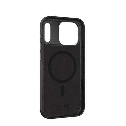 YAXO Etui na telefon Leather Gear Slim Case MagSafe iPhone 17 Pro Max Dusty Black