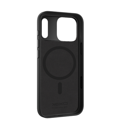 YAXO Etui na telefon Leather Gear Slim Case MagSafe iPhone 17 Pro Dusty Black