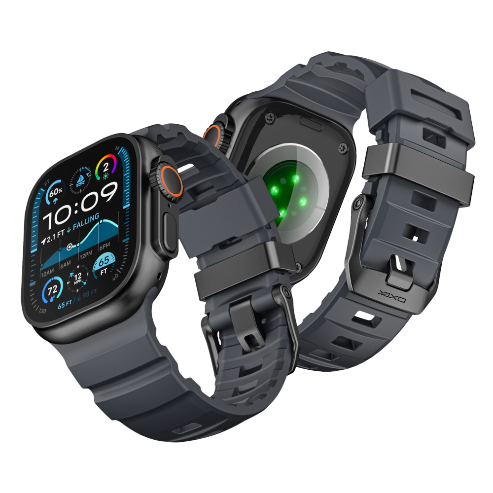 YAXO Pasek do Apple Watch Rugged Evo Sport Band 44/45/46/49 mm Lava Black