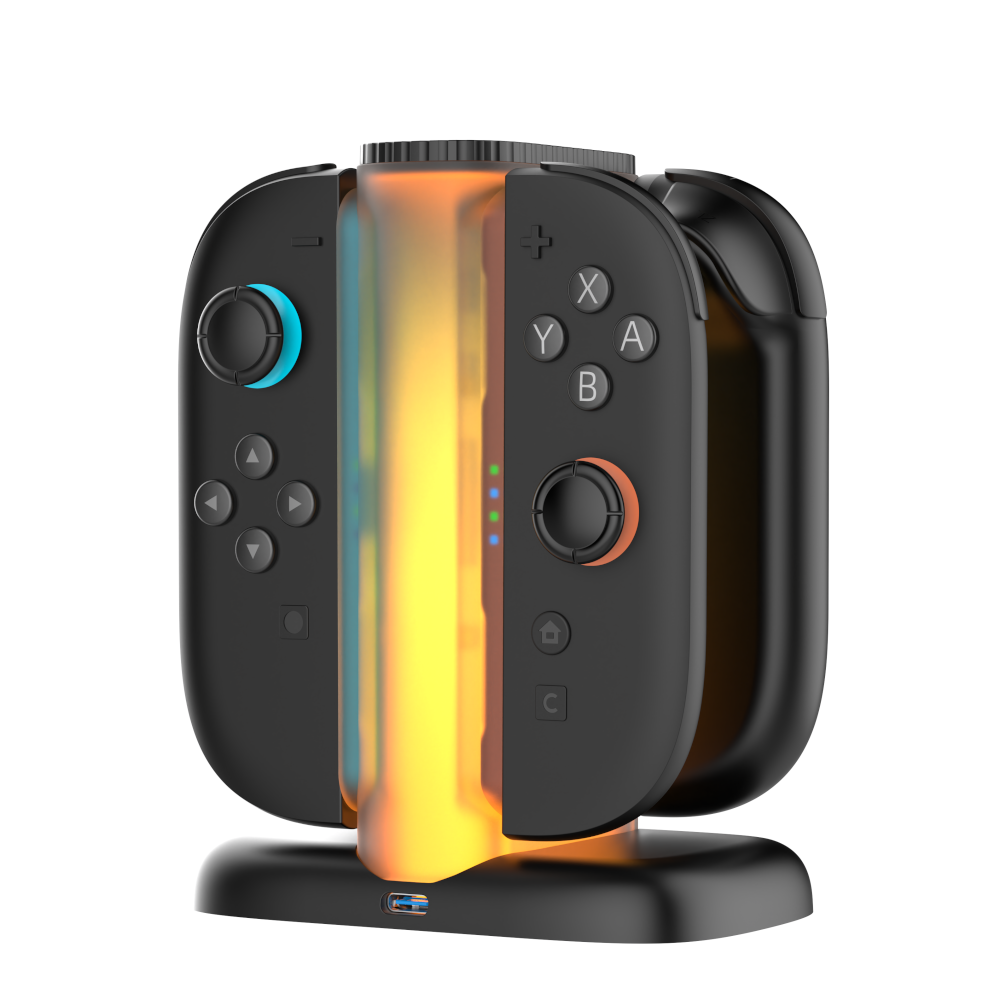 YAXO Ładowarka do Joy-Con QUAD CHARGE DOCK do NS2 Techno Black
