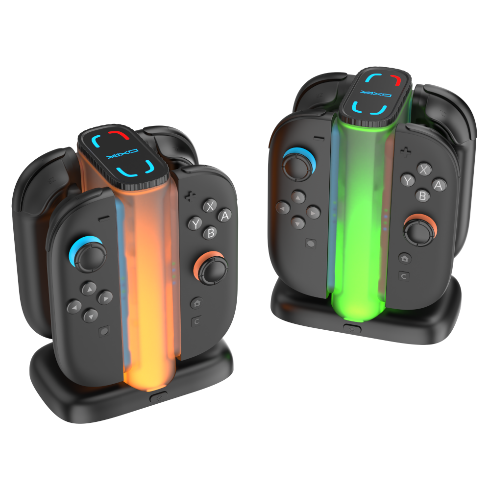 YAXO Ładowarka do Joy-Con QUAD CHARGE DOCK do NS2 Techno Black