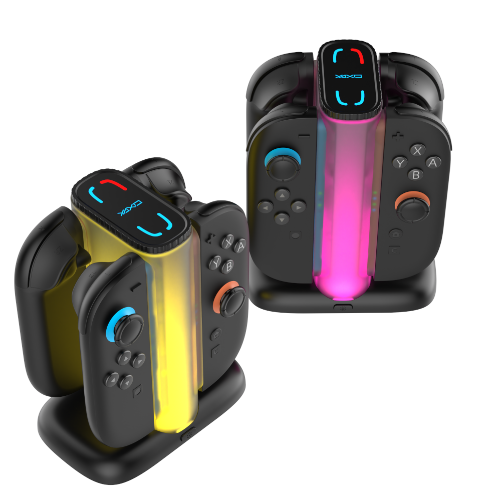 YAXO Ładowarka do Joy-Con QUAD CHARGE DOCK do NS2 Techno Black