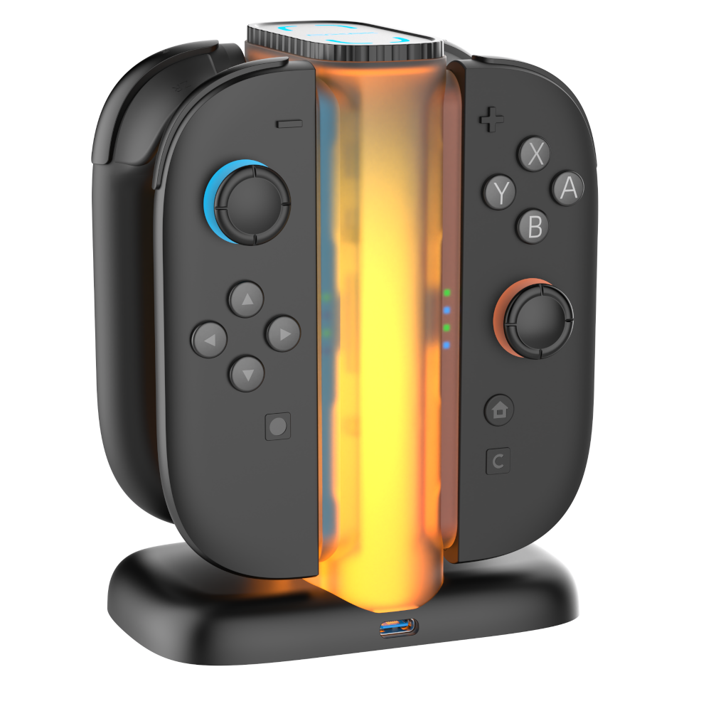 YAXO Ładowarka do Joy-Con QUAD CHARGE DOCK do NS2 Techno Black