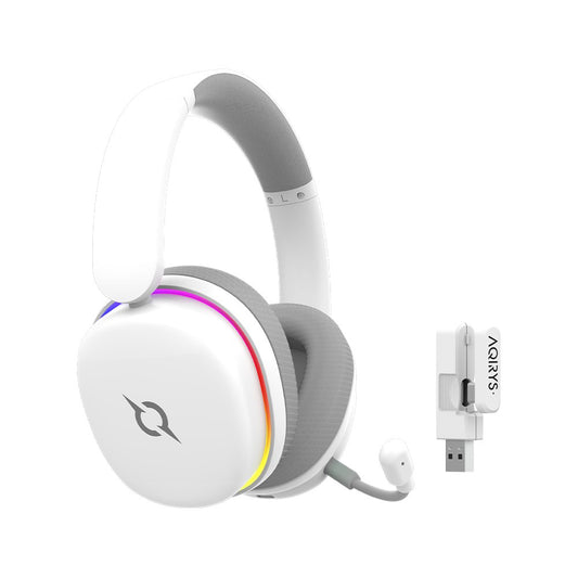 AQIRYS Słuchawki ANC Dual Mode: Wirelles&BT+Wired LUNA white