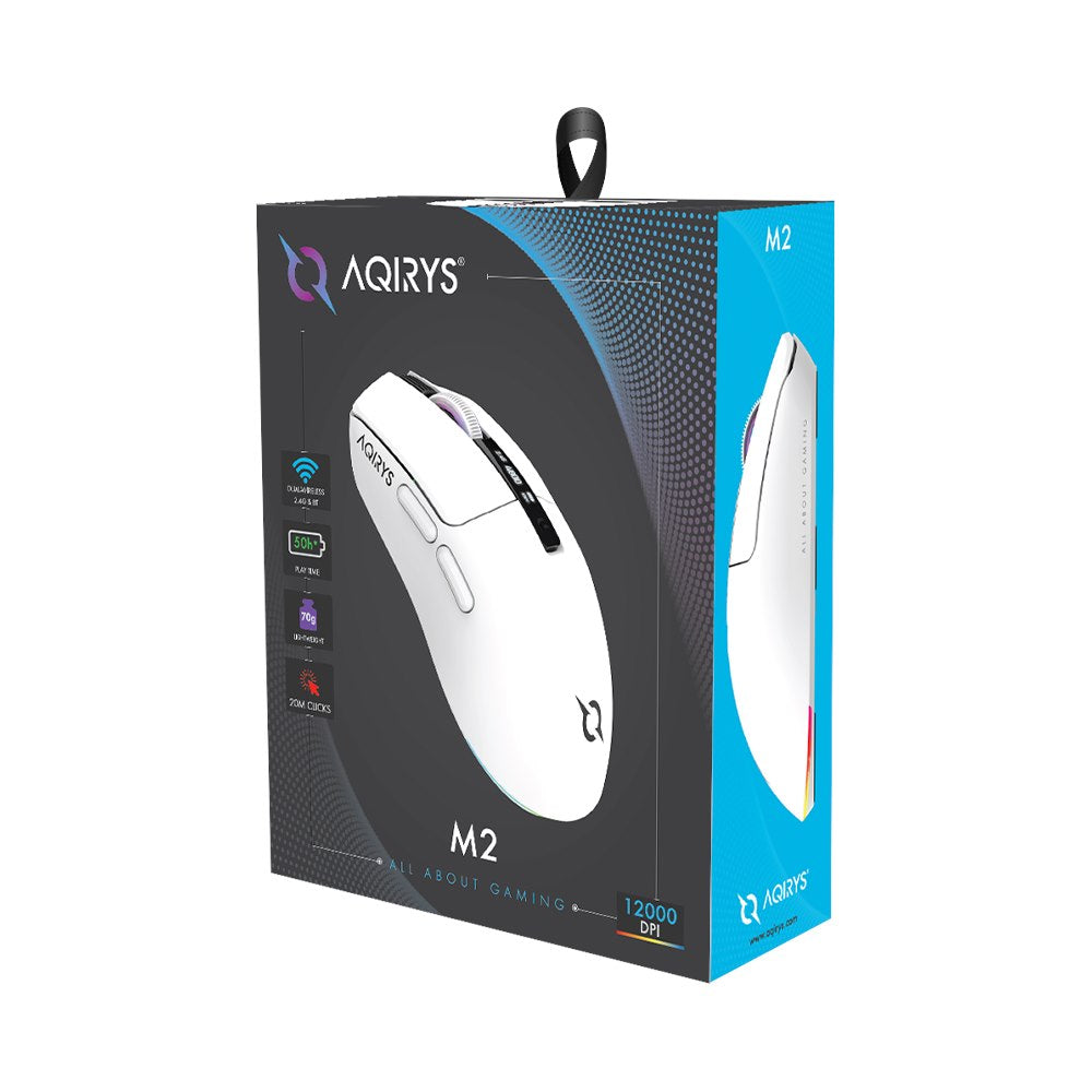 AQIRYS Myszka Dual Mode: Wirelles&BT+Wired M2 white