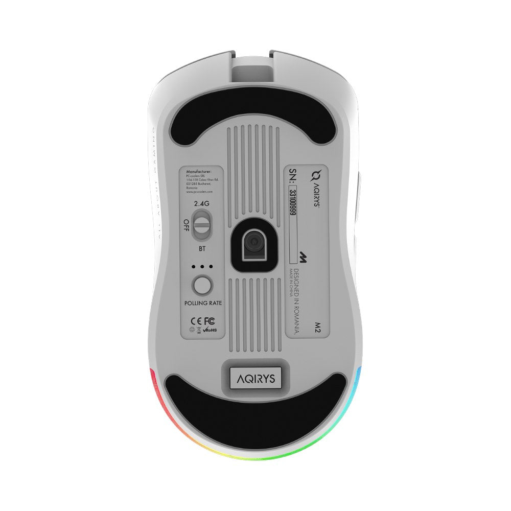 AQIRYS Myszka Dual Mode: Wirelles&BT+Wired M2 white