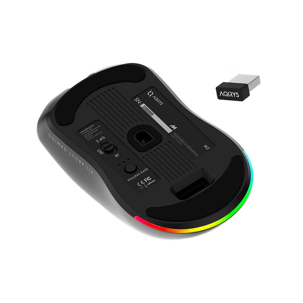 AQIRYS Myszka Dual Mode: Wirelles&BT+Wired M2 black