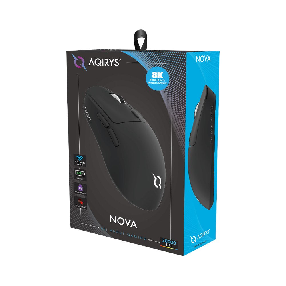 AQIRYS Myszka Dual Mode: Wirelles&BT+Wired NOVA black