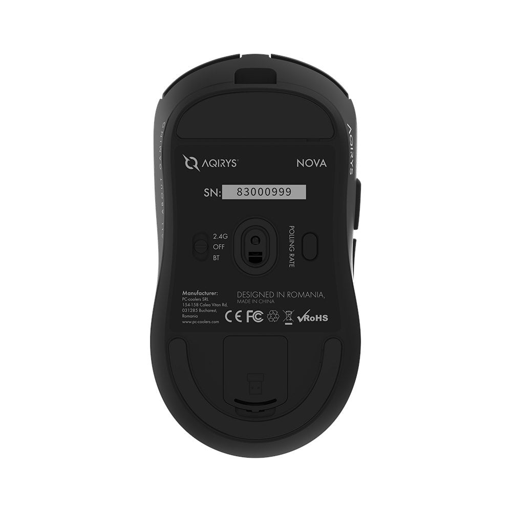 AQIRYS Myszka Dual Mode: Wirelles&BT+Wired NOVA black