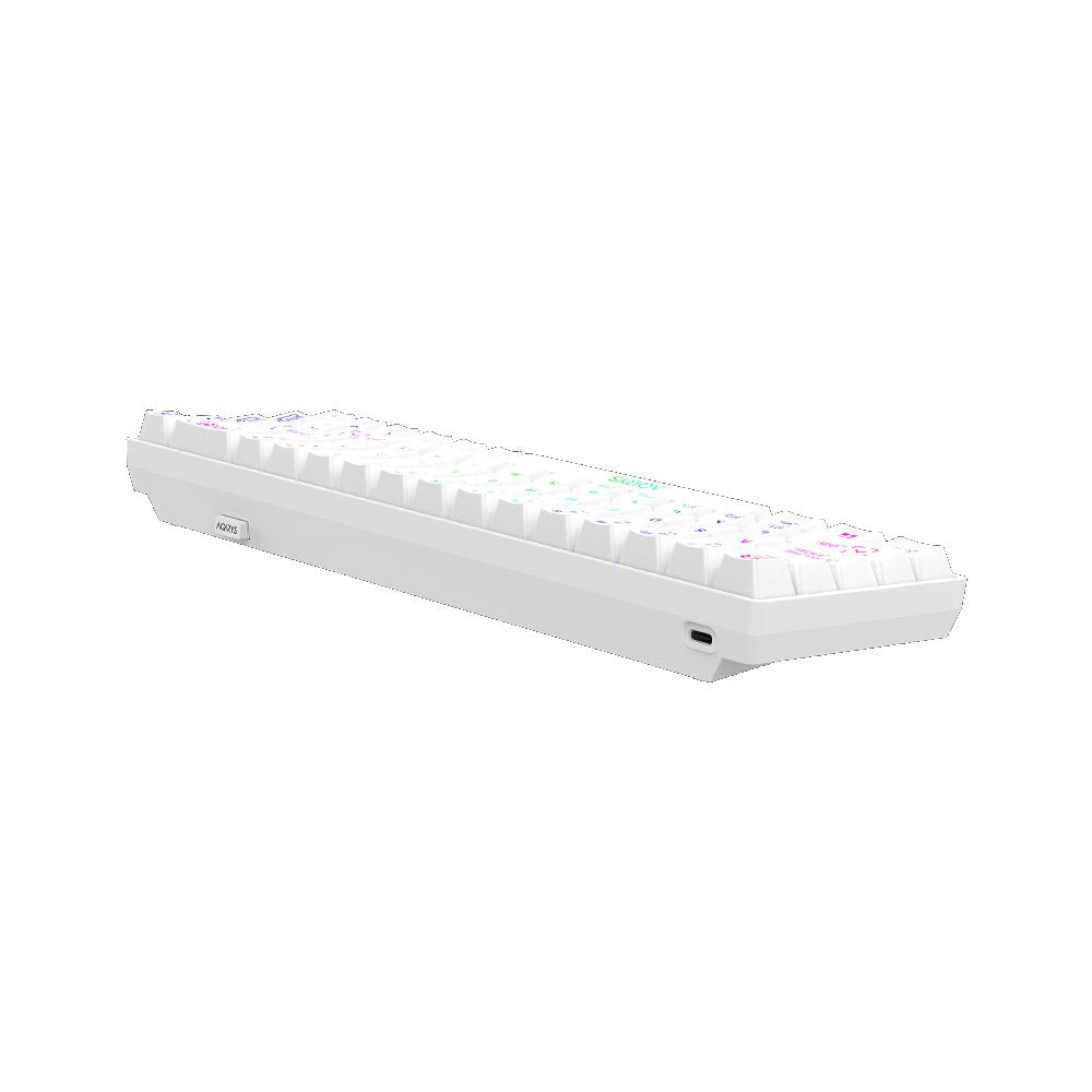 AQIRYS Klawiatura mechaniczna 65%/68 klawiszy Dual Mode: Wirelles&BT+Wired MIRA 2.0 white