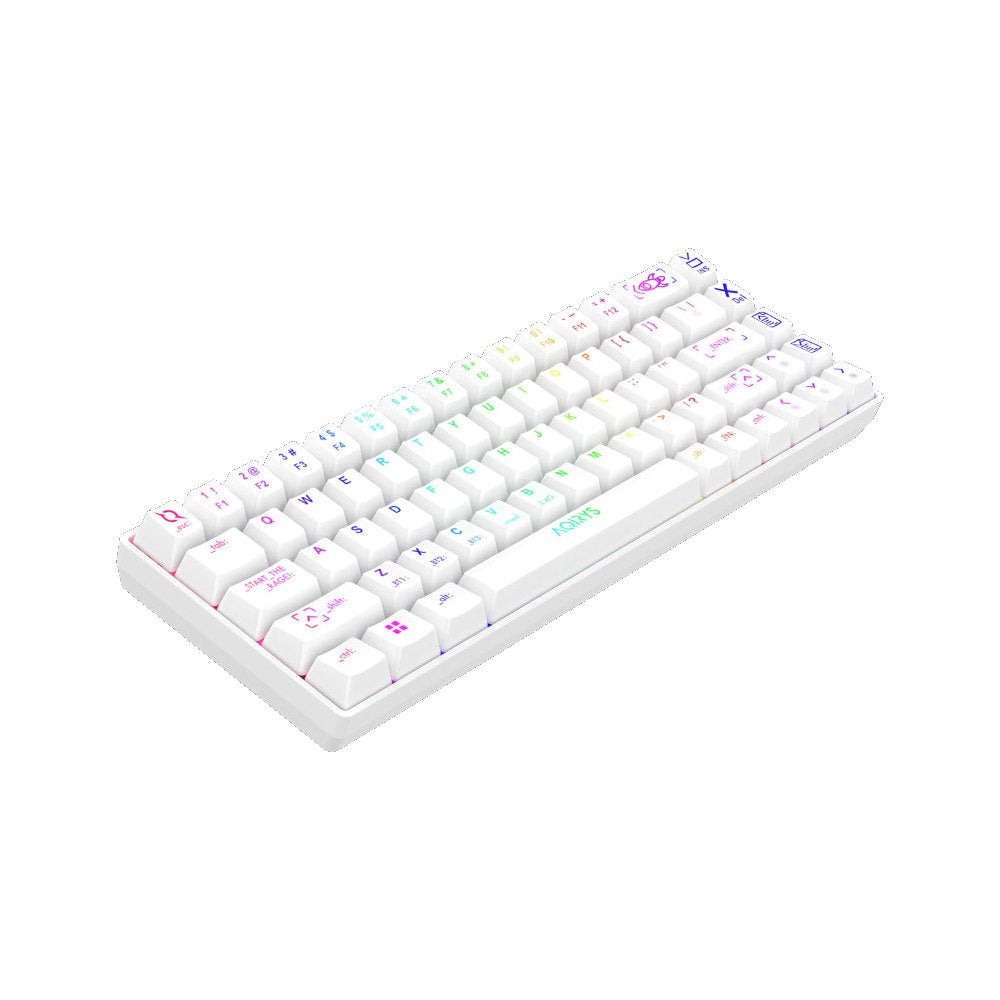 AQIRYS Klawiatura mechaniczna 65%/68 klawiszy Dual Mode: Wirelles&BT+Wired MIRA 2.0 white