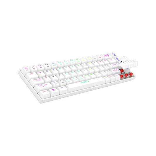 AQIRYS Klawiatura mechaniczna 65%/68 klawiszy Dual Mode: Wirelles&BT+Wired MIRA 2.0 white