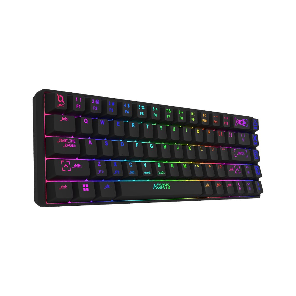 AQIRYS Klawiatura mechaniczna 65%/68 klawiszy Dual Mode: Wirelles&BT+Wired MIRA 2.0 black
