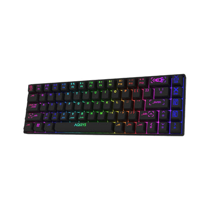 AQIRYS Klawiatura mechaniczna 65%/68 klawiszy Dual Mode: Wirelles&BT+Wired MIRA 2.0 black