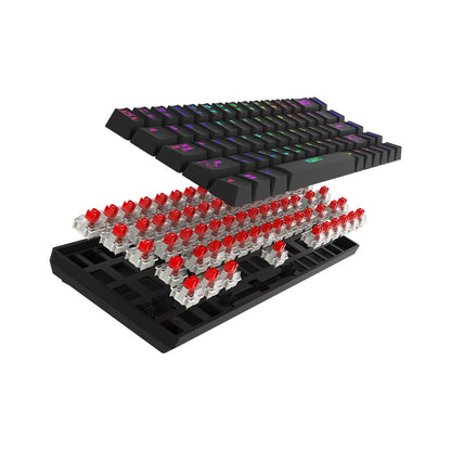 AQIRYS Klawiatura mechaniczna 65%/68 klawiszy Dual Mode: Wirelles&BT+Wired MIRA 2.0 black