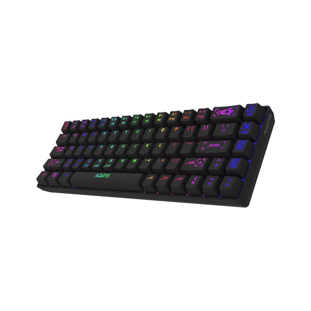 AQIRYS Klawiatura mechaniczna 65%/68 klawiszy Dual Mode: Wirelles&BT+Wired MIRA 2.0 black
