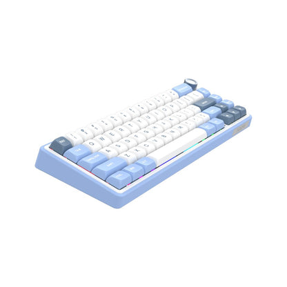 AQIRYS Klawiatura mechaniczna 65%/68 klawiszy Dual Mode: Wirelles&BT+Wired TALITHA white