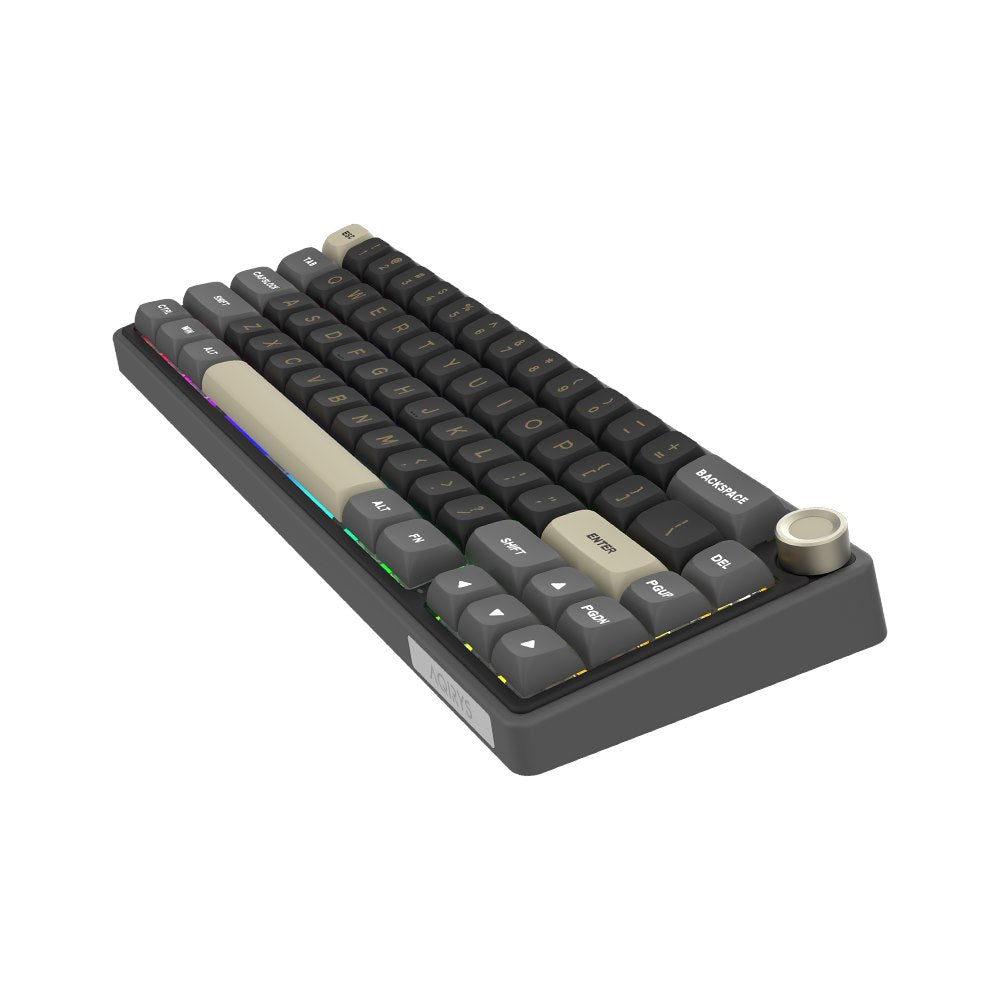 AQIRYS Klawiatura mechaniczna 65%/68 klawiszy Dual Mode: Wirelles&BT+Wired TALITHA black