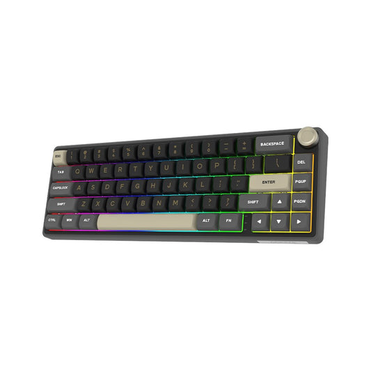 AQIRYS Klawiatura mechaniczna 65%/68 klawiszy Dual Mode: Wirelles&BT+Wired TALITHA black