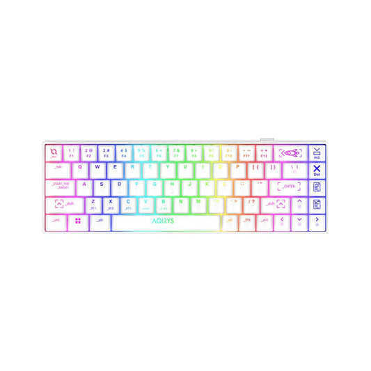 AQIRYS Klawiatura mechaniczna 65%/68 klawiszy Dual Mode: Wirelles&BT+Wired MIRA 2.0 white