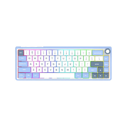 AQIRYS Klawiatura mechaniczna 65%/68 klawiszy Dual Mode: Wirelles&BT+Wired TALITHA white