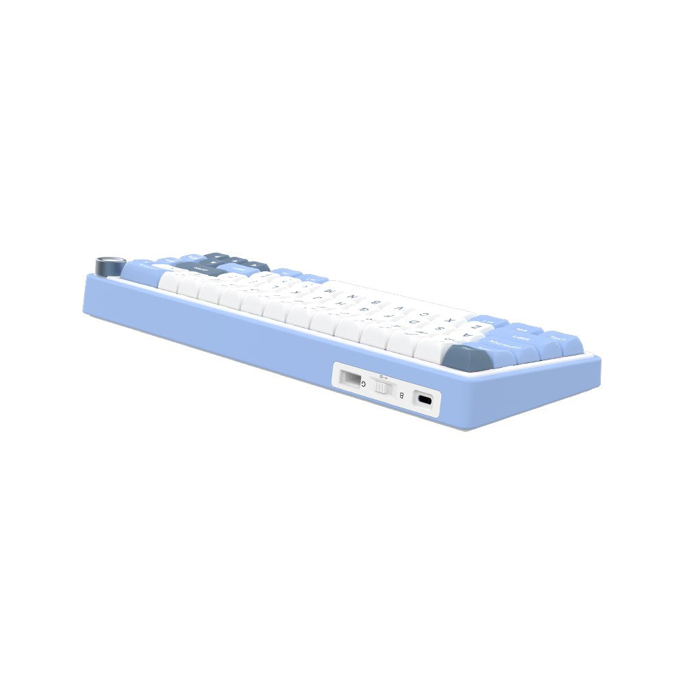 AQIRYS Klawiatura mechaniczna 65%/68 klawiszy Dual Mode: Wirelles&BT+Wired TALITHA white