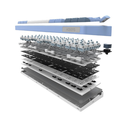 AQIRYS Klawiatura mechaniczna 65%/68 klawiszy Dual Mode: Wirelles&BT+Wired TALITHA white