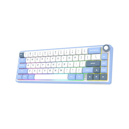 AQIRYS Klawiatura mechaniczna 65%/68 klawiszy Dual Mode: Wirelles&BT+Wired TALITHA white