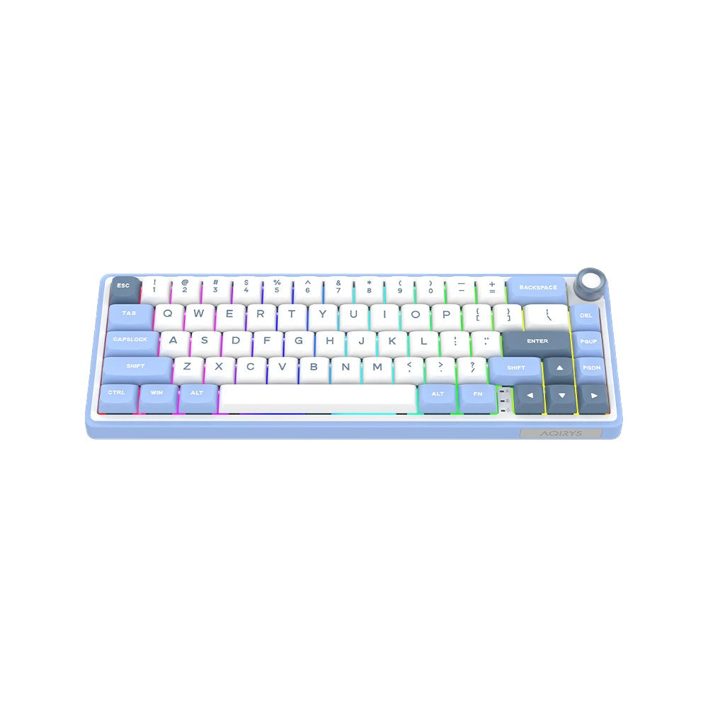 AQIRYS Klawiatura mechaniczna 65%/68 klawiszy Dual Mode: Wirelles&BT+Wired TALITHA white