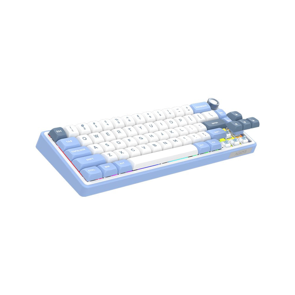 AQIRYS Klawiatura mechaniczna 65%/68 klawiszy Dual Mode: Wirelles&BT+Wired TALITHA white