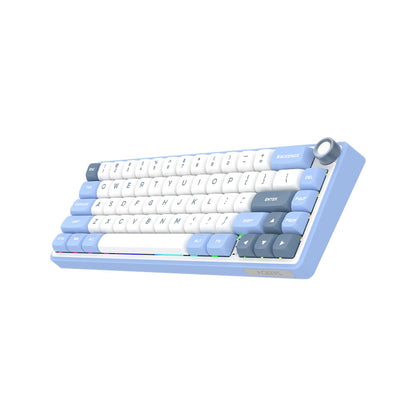 AQIRYS Klawiatura mechaniczna 65%/68 klawiszy Dual Mode: Wirelles&BT+Wired TALITHA white