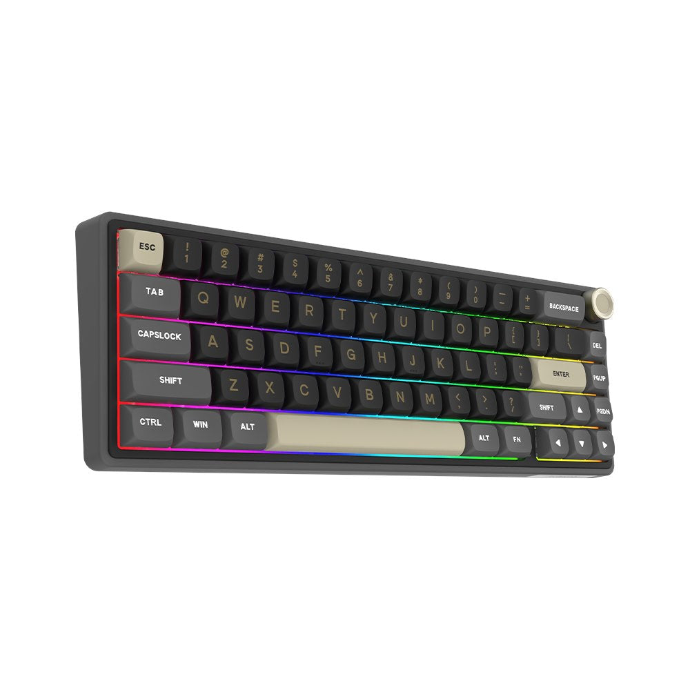 AQIRYS Klawiatura mechaniczna 65%/68 klawiszy Dual Mode: Wirelles&BT+Wired TALITHA black