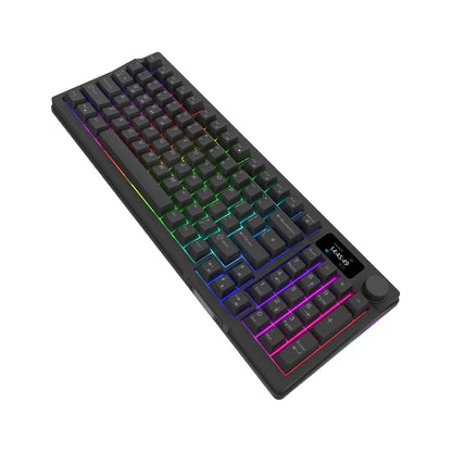 AQIRYS Klawiatura mechaniczna 96%/95 klawiszy Dual Mode: Wirelles&BT+Wired ATRIA black