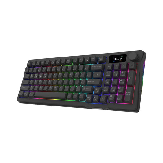 AQIRYS Klawiatura mechaniczna 96%/95 klawiszy Dual Mode: Wirelles&BT+Wired ATRIA black