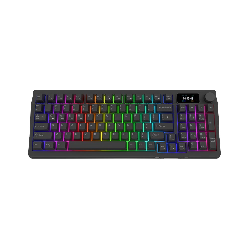AQIRYS Klawiatura mechaniczna 96%/95 klawiszy Dual Mode: Wirelles&BT+Wired ATRIA black
