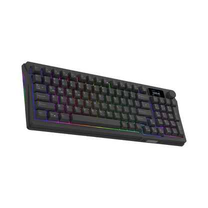 AQIRYS Klawiatura mechaniczna 96%/95 klawiszy Dual Mode: Wirelles&BT+Wired ATRIA black