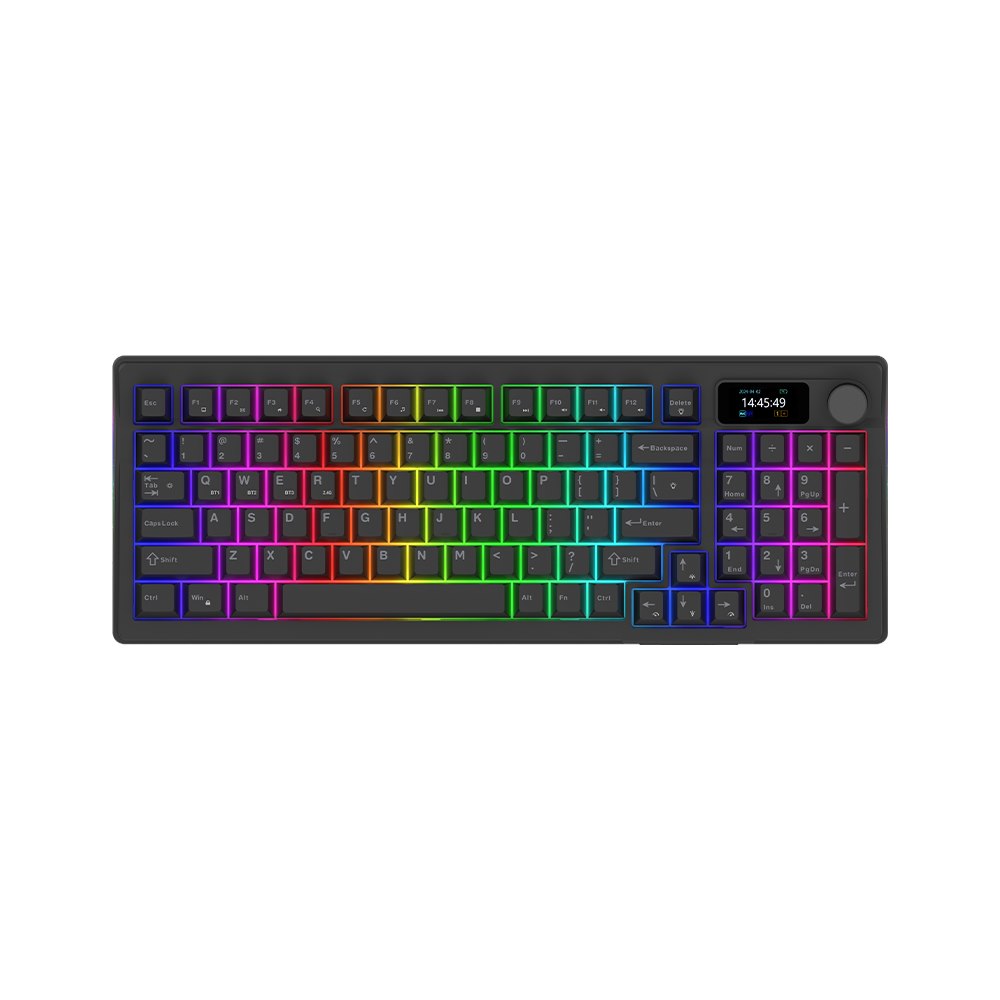 AQIRYS Klawiatura mechaniczna 96%/95 klawiszy Dual Mode: Wirelles&BT+Wired ATRIA black