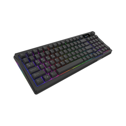 AQIRYS Klawiatura mechaniczna 96%/95 klawiszy Dual Mode: Wirelles&BT+Wired ATRIA black