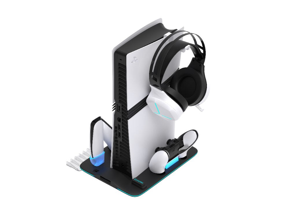 YAXO Podstawka chłodząca i ładująca ICE STORM NE do PS5/PS5 Slim/PS5 Pro Techno Black