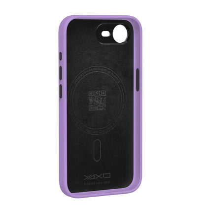 YAXO Etui na telefon Leather Gear Slim Case MagSafe iPhone 17e Neon Violet - Cool Edition