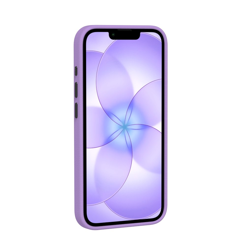 YAXO Etui na telefon Leather Gear Slim Case MagSafe iPhone 17e Neon Violet - Cool Edition