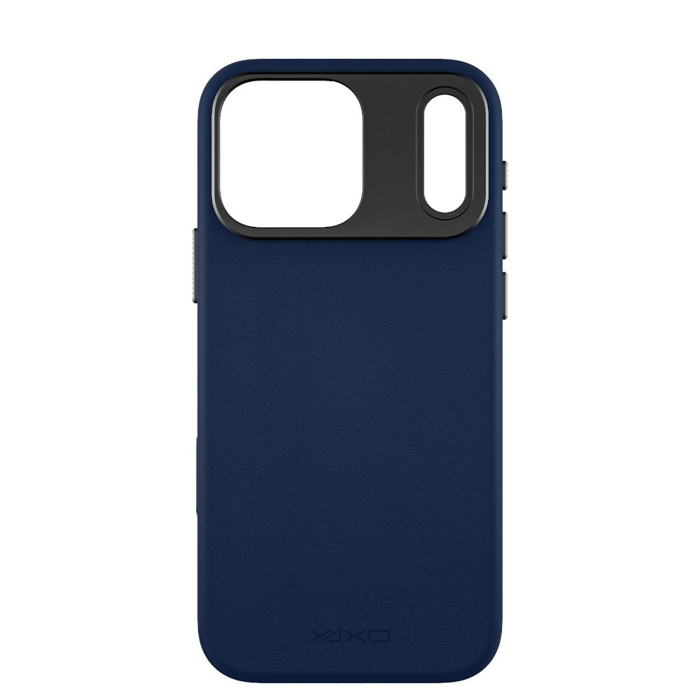 YAXO Etui na telefon Leather Gear Slim Case MagSafe iPhone 17 Pro Dusky Blue