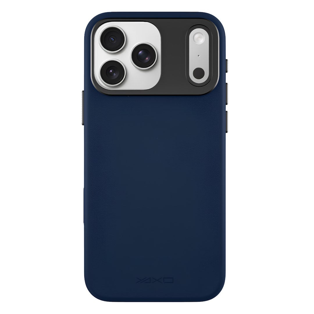 YAXO Etui na telefon Leather Gear Slim Case MagSafe iPhone 17 Pro Dusky Blue