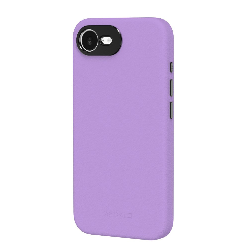 YAXO Etui na telefon Leather Gear Slim Case MagSafe iPhone 17e Neon Violet - Cool Edition