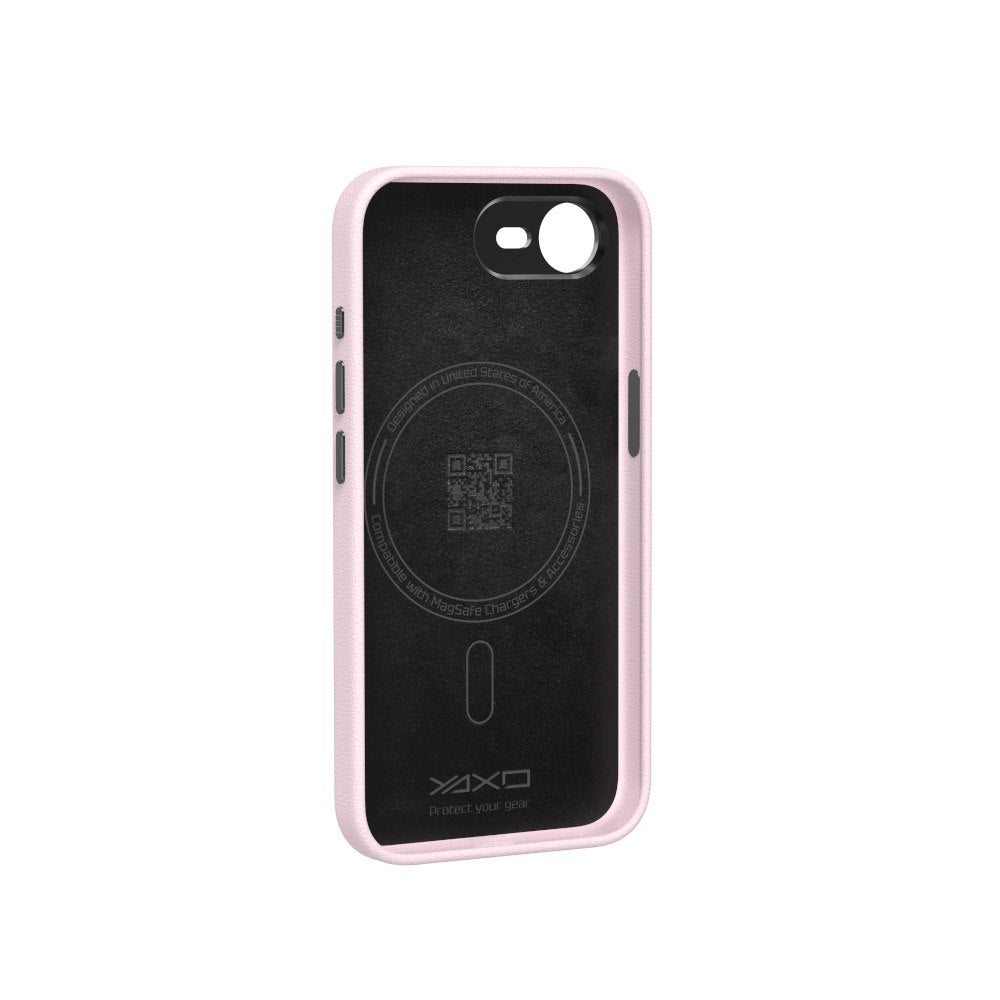 YAXO Etui na telefon Leather Gear Slim Case MagSafe iPhone 17e Glamure Pink - Cool Edition