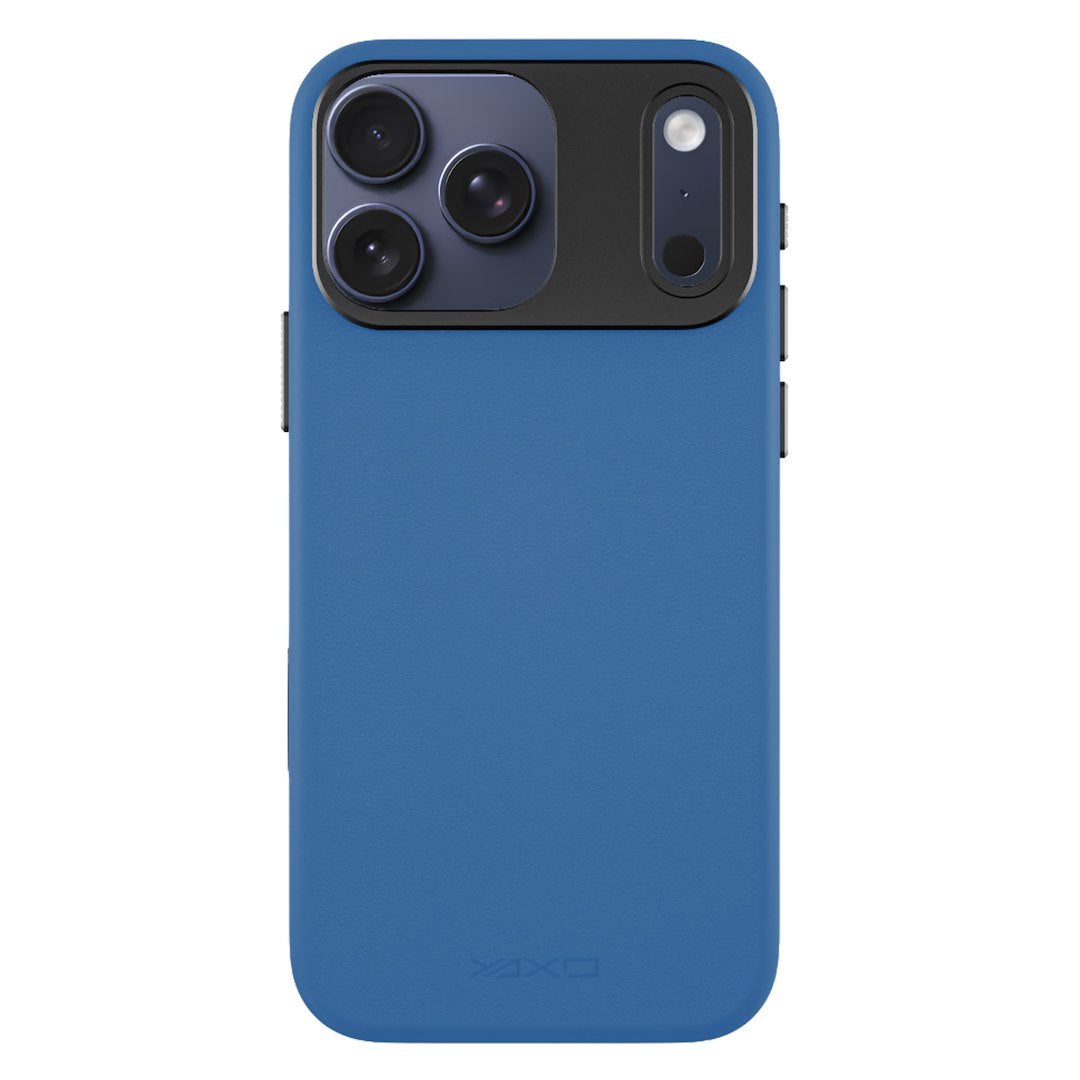 YAXO Etui na telefon Leather Gear Slim Case MagSafe iPhone 17 Pro Max Electric Blue