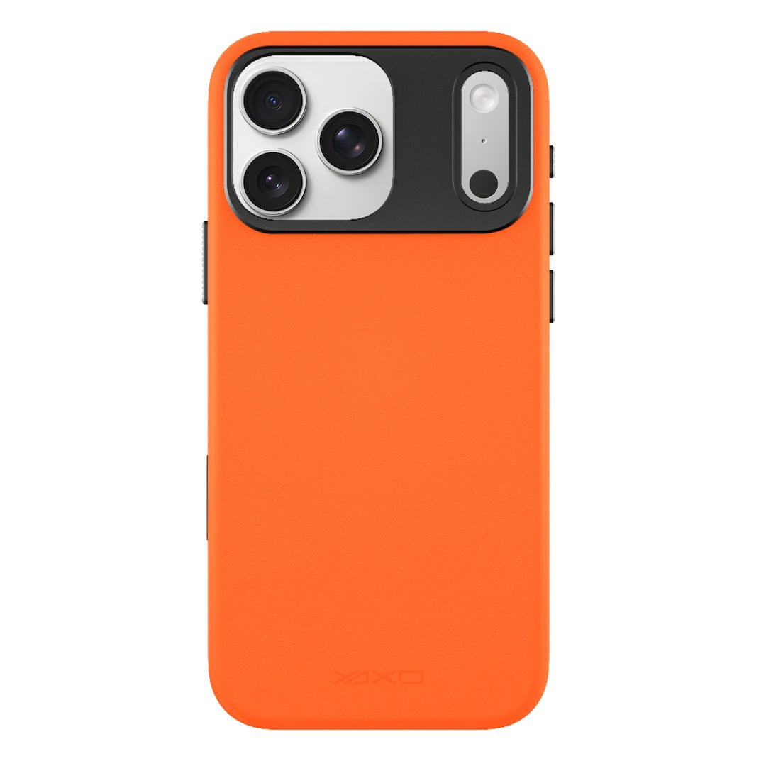 YAXO Etui na telefon Leather Gear Slim Case MagSafe iPhone 17 Pro Magma Orange