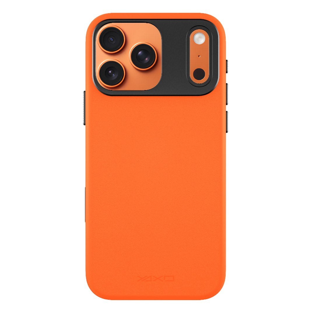 YAXO Etui na telefon Leather Gear Slim Case MagSafe iPhone 17 Pro Magma Orange
