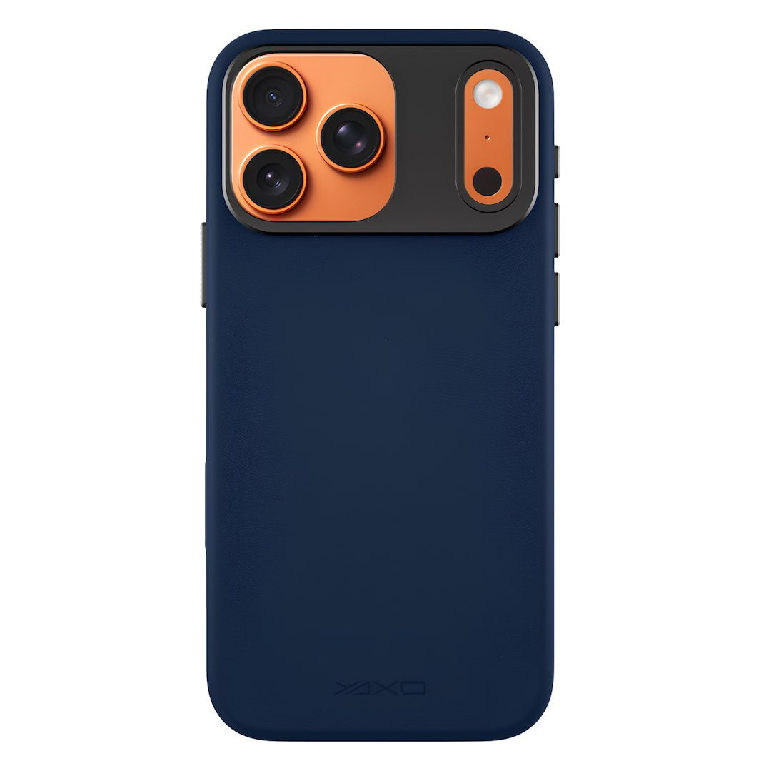 YAXO Etui na telefon Leather Gear Slim Case MagSafe iPhone 17 Pro Dusky Blue