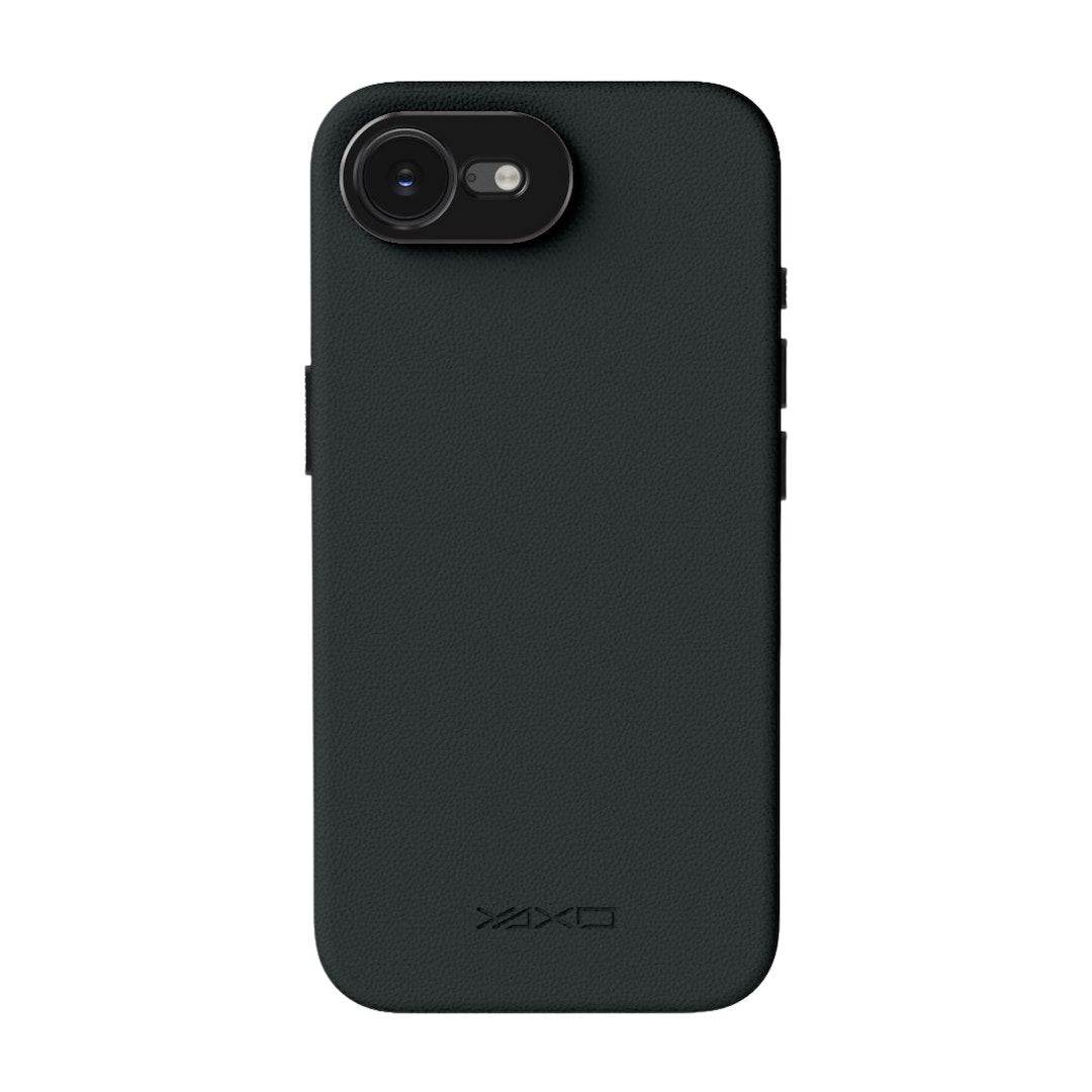YAXO Etui na telefon Leather Gear Slim Case MagSafe iPhone 17e Dusty Black